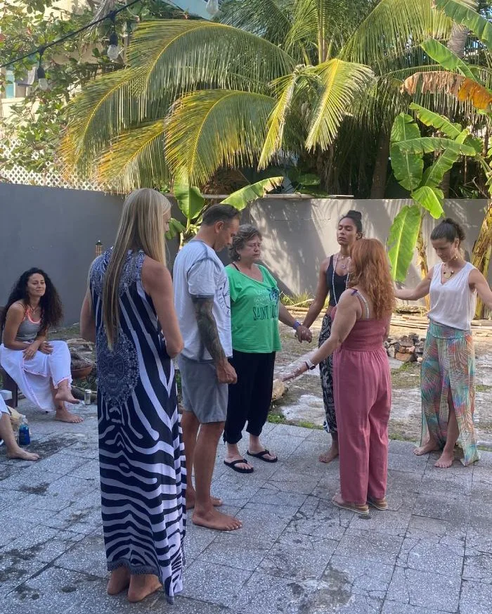 Group constellation participants in an in-person workshop